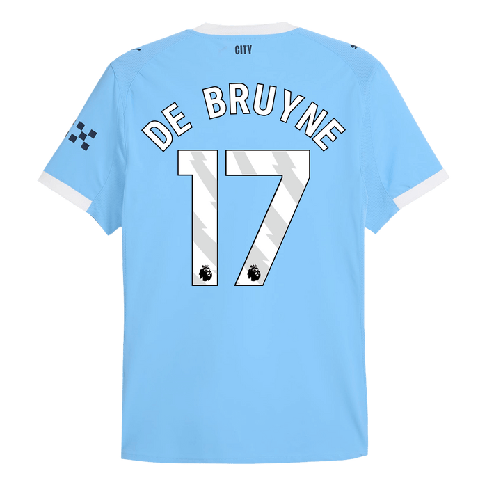 DE BRUYNE #17 Authentic Manchester City Home Soccer Jersey 2025/26 Blue