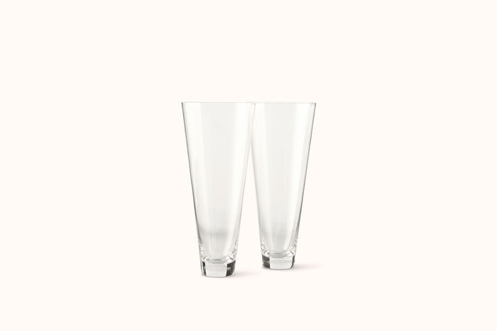 DEBORAH EHRLICH CRYSTAL PILSNER GLASS