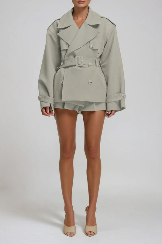 Dejana Trench Coat Pants Set