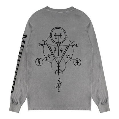 Diablo IV: Lord of Hatred Mephisto Sigil Long Sleeve Grey T-Shirt - Back View