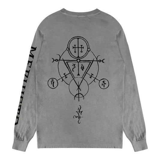 Diablo IV: Lord of Hatred Mephisto Sigil Long Sleeve Grey T-Shirt - Back View