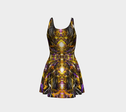 Diamonds and Thunderbolts Fitted Flare Dress