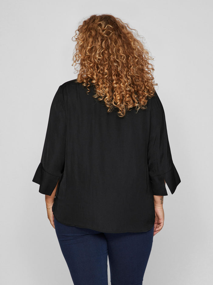 DREAMY V-NECK TOP (BLACK)