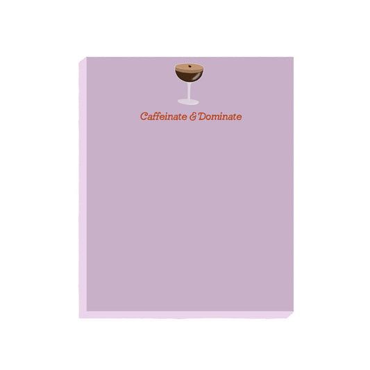 Espresso Martini Notepad - Caffeinate & Dominate