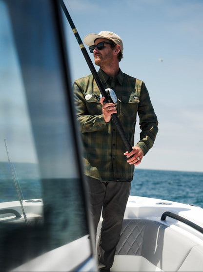 Fathom Ls Tech Shacket - Green