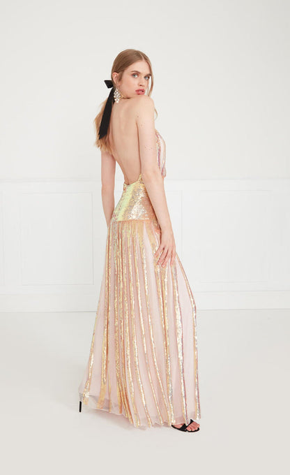 Filigree Dress - Iridescent Gold