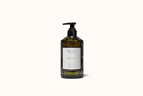 FLAMINGO ESTATE ROSEMARY CLARY SAGE HAND SOAP IN GLASS BOTTLE