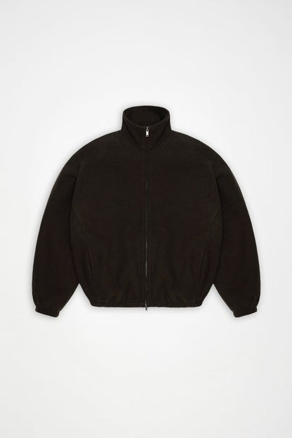 RAINS Fleece Zip Jacket Bark Long Sleeve