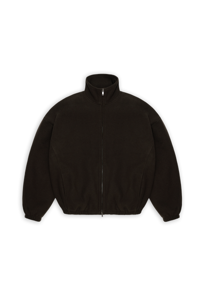 RAINS Fleece Zip Jacket Bark Long Sleeve