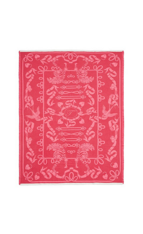 Fortune Blanket Scarf - Raspberry