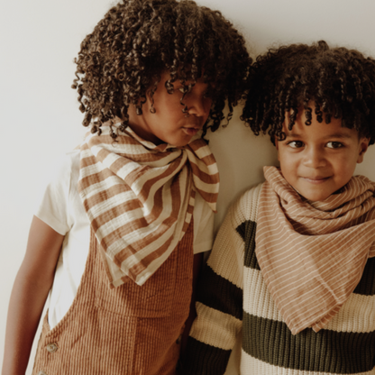 Foulard | Gaze rayures fines