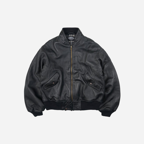 Frizmworks Lambskin Flight Jacket - Black