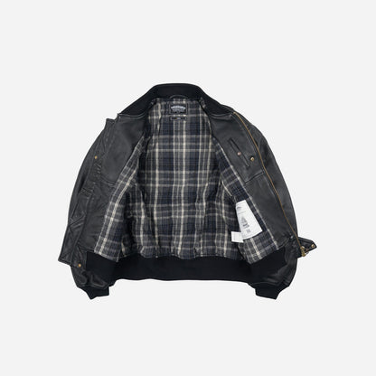 Frizmworks Lambskin Flight Jacket - Black