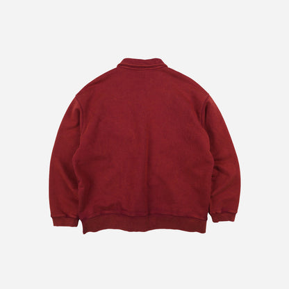 Frizmworks Vintage Dyeing Half Zip Sweat - Vintage Red