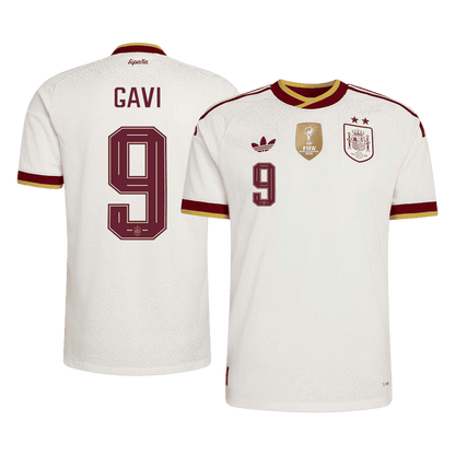 GAVI #9 Spain Away Player Version Jersey World Cup 2026 - Champion