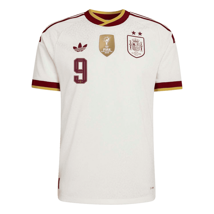 GAVI #9 Spain Away Player Version Jersey World Cup 2026 - Champion