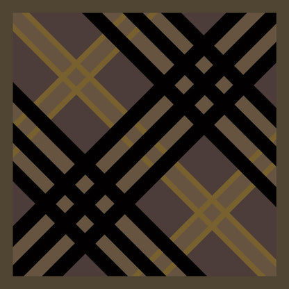 Close-up of Hamida silk scarf showing bold geometric pattern