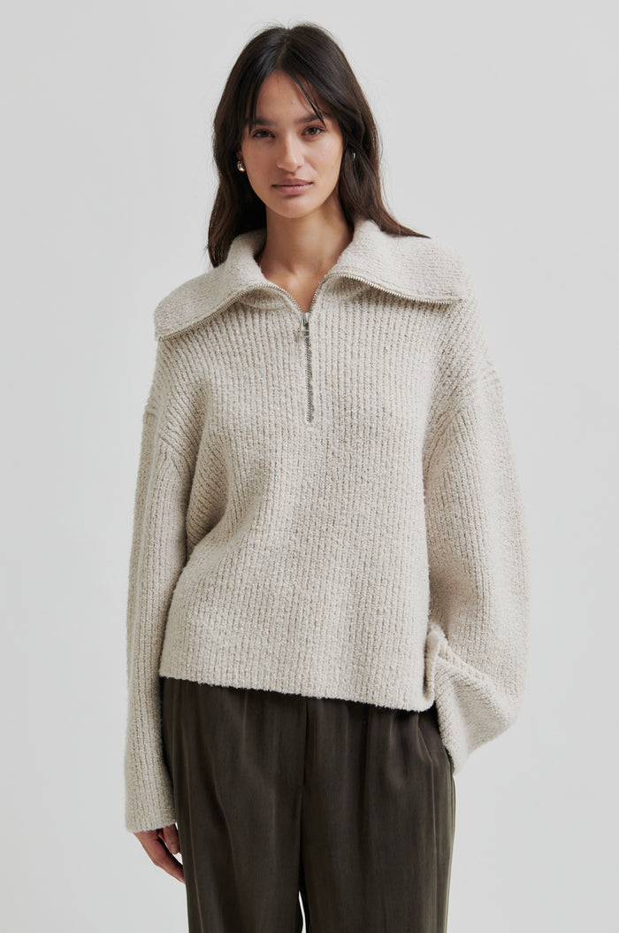 Gerda Knit Zip Collar