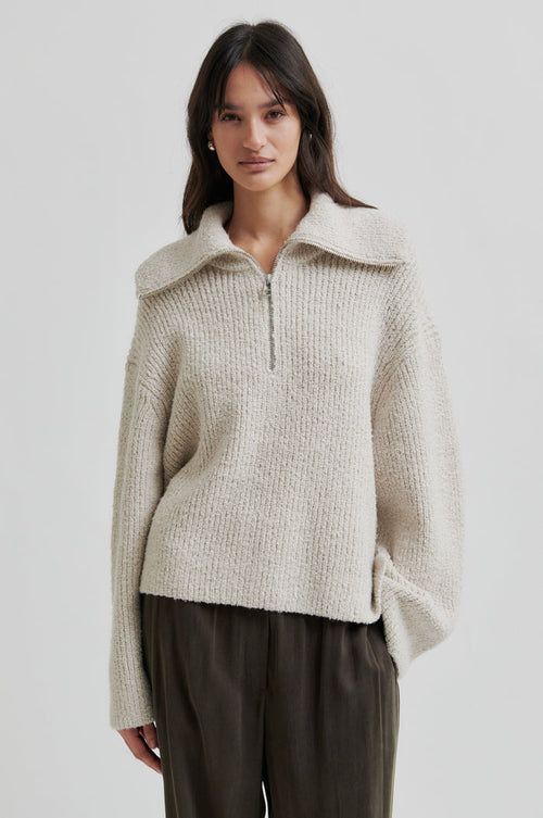 Gerda Knit Zip Collar