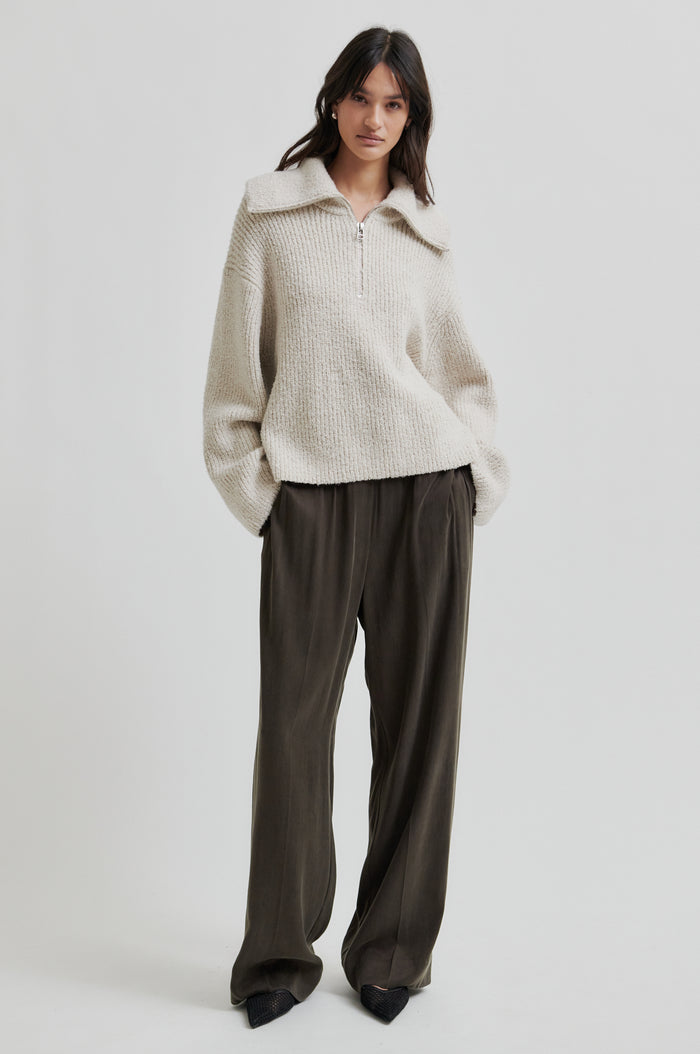 Gerda Knit Zip Collar