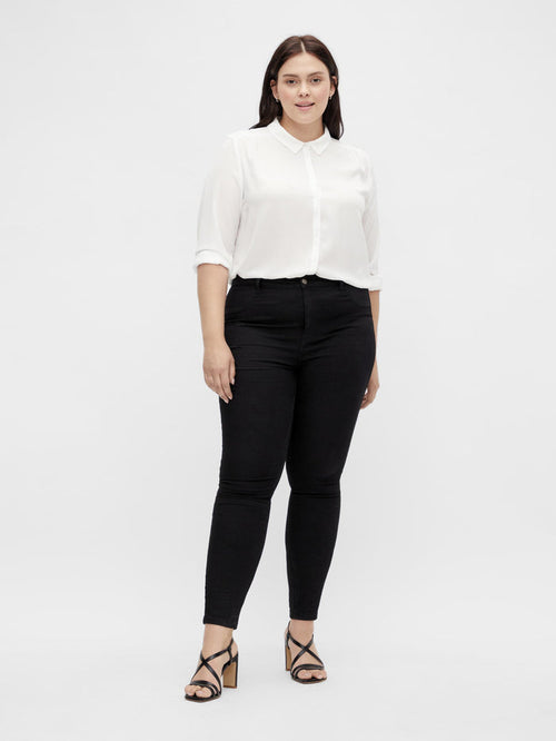 GERI H/WASTED JEGGINGS (BLACK DENIM)