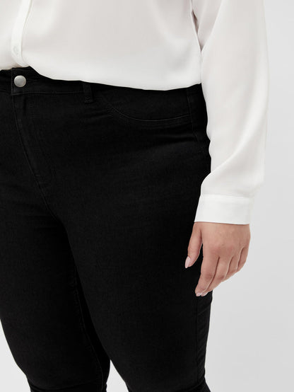 GERI H/WASTED JEGGINGS (BLACK DENIM)