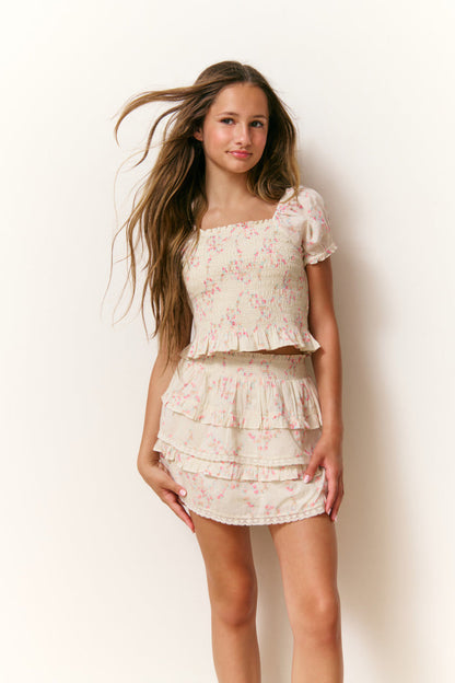 Girls Billie Luna Rosa Fleur Skirt