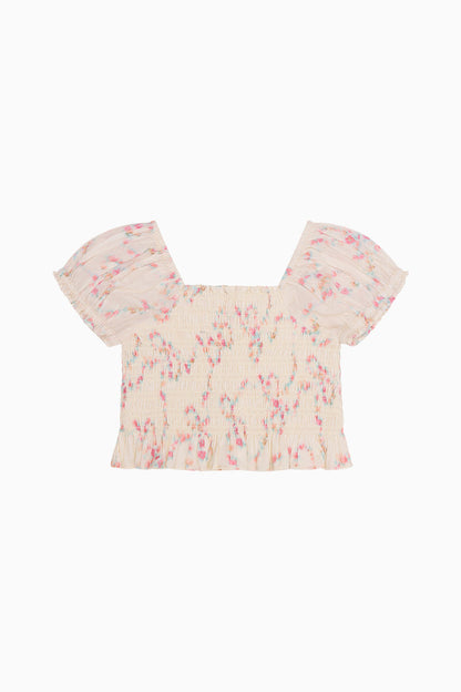 Girls Fabielle Luna Rosa Fleur Top - MAGNOLIA