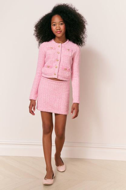 Girls Freydis Cotton Knit Cardigan