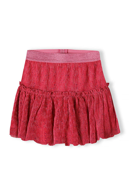 Pleated Party Skirt, Sparkle Pink, Tiered - 1