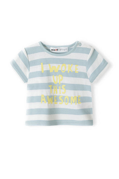 T-Shirts 2-Pack Stripe & Print Blue White - 3