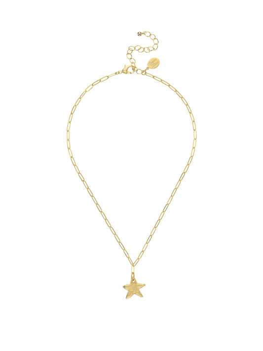 Gold Star Paperclip Necklace