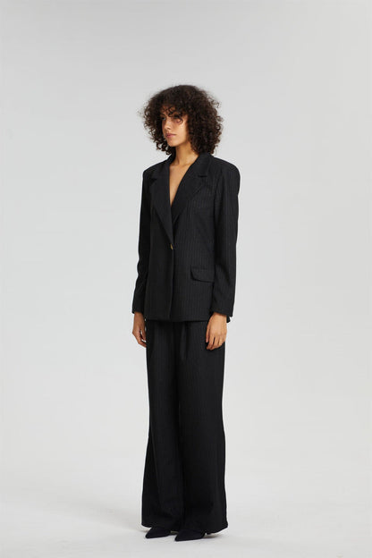 Hamida Cotton Stone Notched Jacket