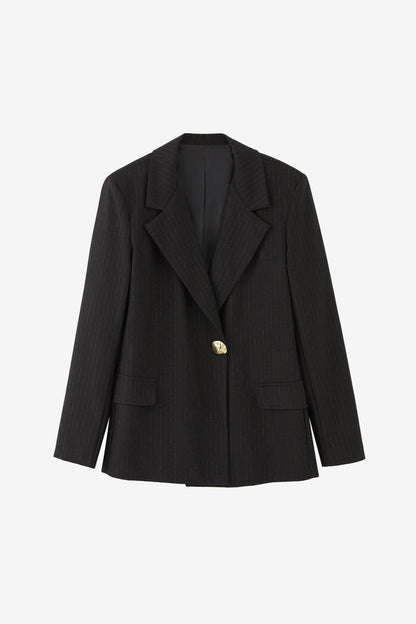 Hamida Cotton Stone Notched Jacket