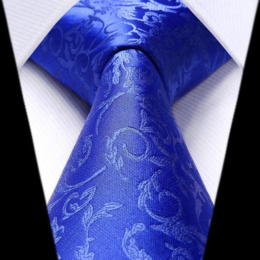 Paisley Tie Handkerchief Set - 02A-BLUE1