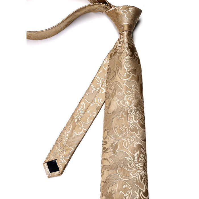 Paisley Tie Handkerchief Cufflinks - DARK GOLD