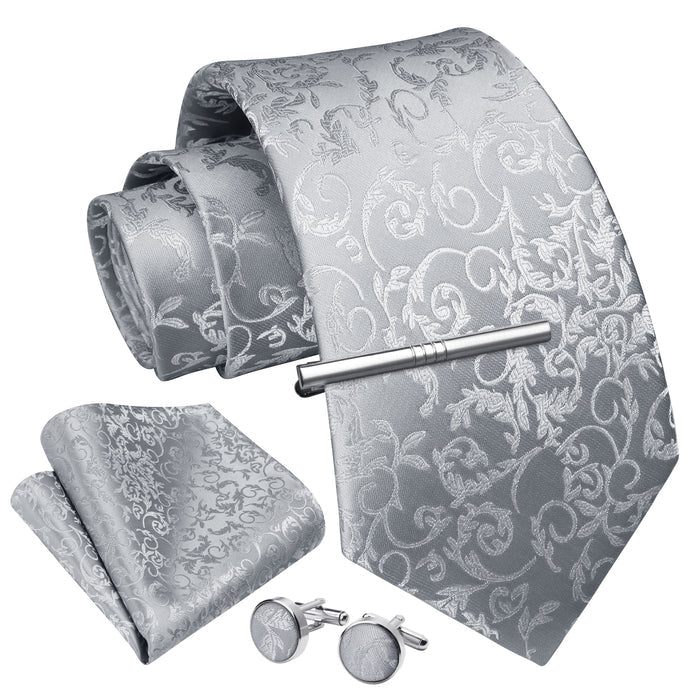 Paisley Tie Handkerchief Cufflinks - B1-GREY