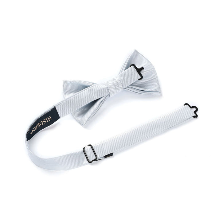 Solid Pre-Tied Bow Tie & Pocket Square - GRAY