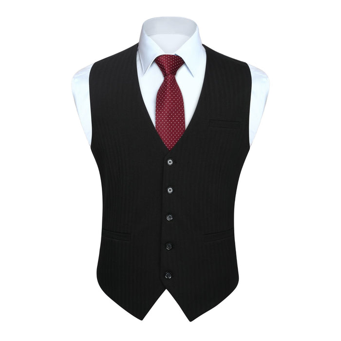 Solid Slim Vest - A1-BLACK