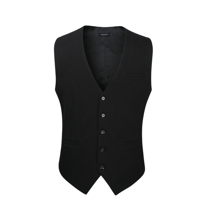 Solid Slim Vest - A1-BLACK