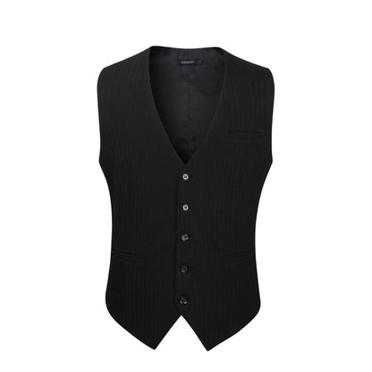 Solid Slim Vest - A1-BLACK