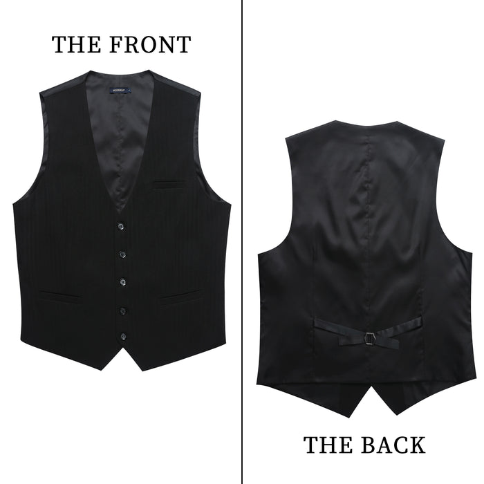 Solid Slim Vest - A1-BLACK