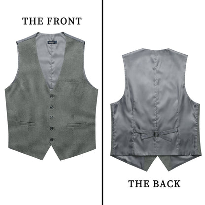 Plaid Slim Vest - B5-GREY