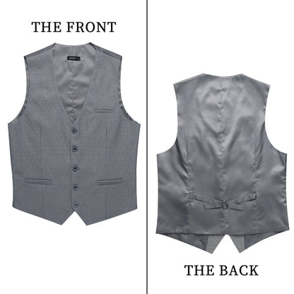 Solid Slim Vest - D2-LIGHT GREY