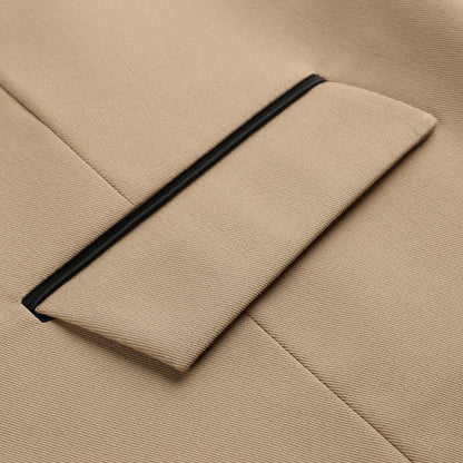 Solid Slim Vest - E-LIGHT KHAKI