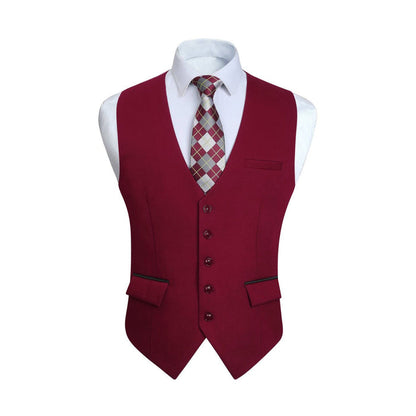 Solid Slim Vest - H-RED
