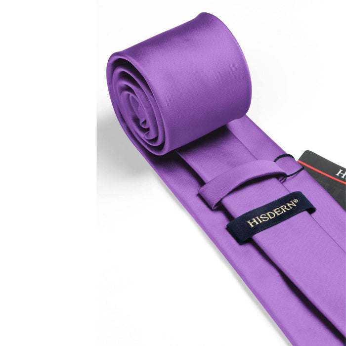 Solid Tie Handkerchief Set - VIOLET