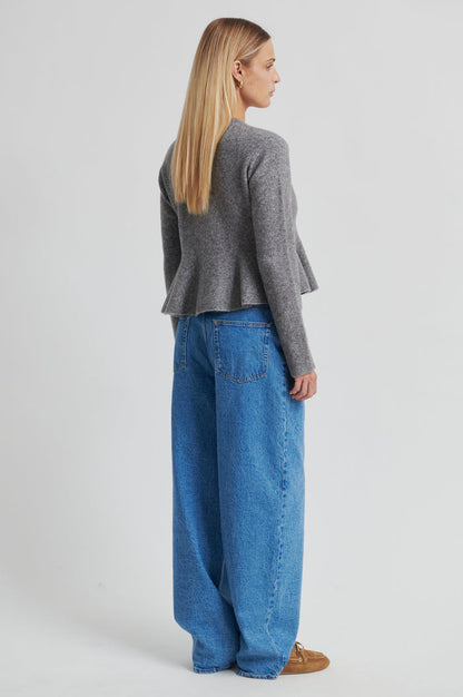 Hiva Peplum Knit Cardigan