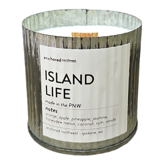 Island Life Rustic Wood Wick Candle