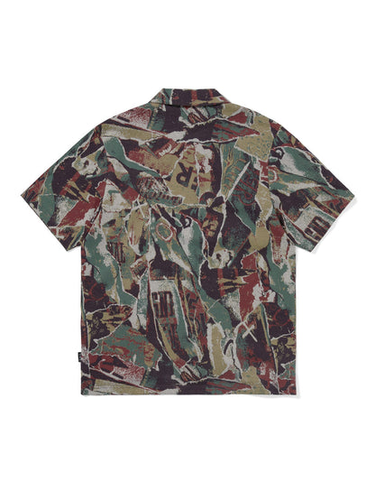 Jacquard Pattern Button Up Top